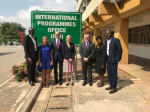 Visit by a TUM delegation led by Senior Vice President Prof. Winkelmann and Prof. Fröhling to KNUST to advance the strategic partnership for innovation and sustainable development. © Foto: Dr. Harald Olk